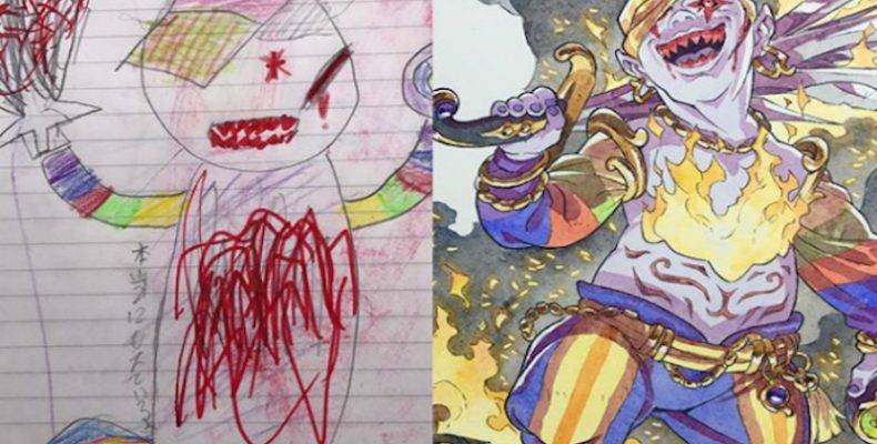 Perierga.gr - Παιδικές ζωγραφιές μεταμορφώνονται σε απίστευτα anime