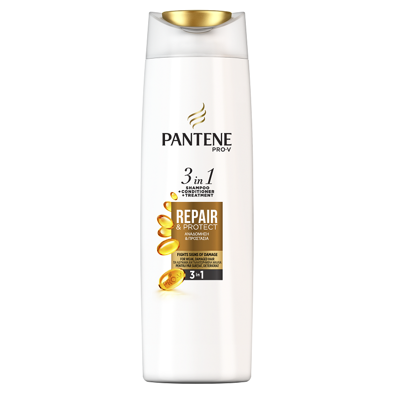 1 Pantene Pro-V Αναδόμηση & Προστασία 3-σε-1. Σαμπουάν, conditioner και εντατική περιποίηση για την
ανάκτηση της δύναμης των μαλλιών ενάντια στη φθορά.