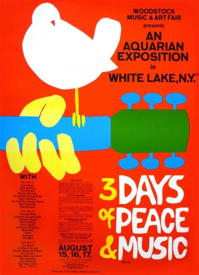 Original Woodstock poster in 1969